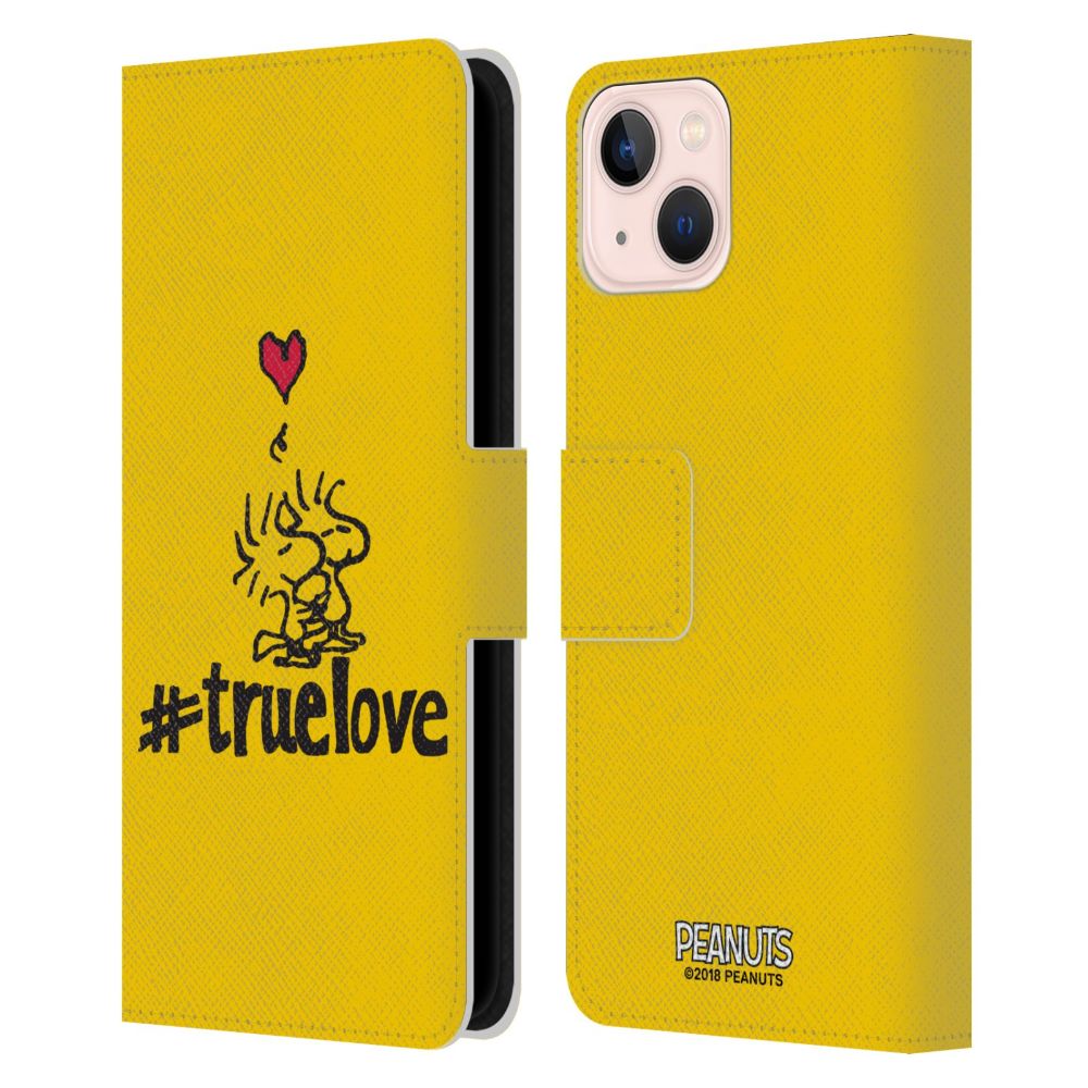 PEANUTS スヌーピー (コミック誕生 75周年 ) - Woodstock True Love レザー手帳型 / Apple iPhoneケース - PGS